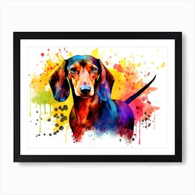 Dachshund Watercolor Dog Art Print