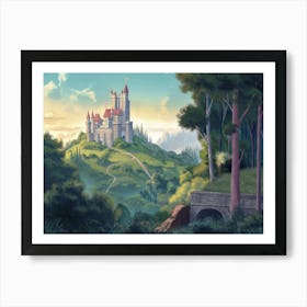 Castle In The Woods Art Print