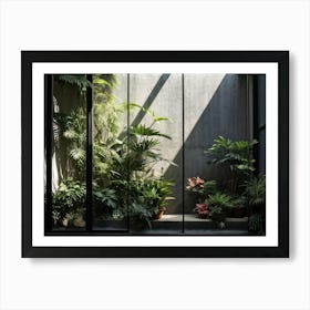 Nature Petiole Art Sunshine Black Up High Overlay Concrete Shadowy Floral Light Natural (15) Art Print