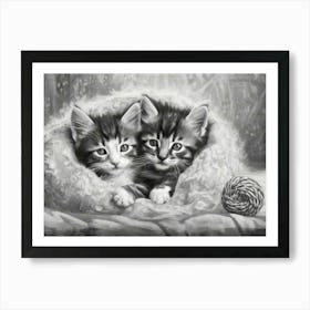 Cosy Kittens 3 Art Print
