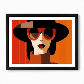 Woman In A Hat 7 Art Print