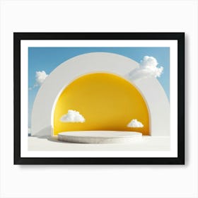 Cumulus Cloud Bathing In Sunlight Acting As A Metaphor For A Dream Resembling An Arch And Shaped Li 2 1 Art Print