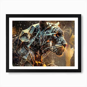 Panther Animal Art Illustration In A Painting Style 02 Art Print