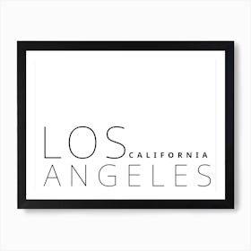 Los Angeles California Typography City Country Word Art Print