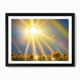 Sunflowers In The Sun Art Print