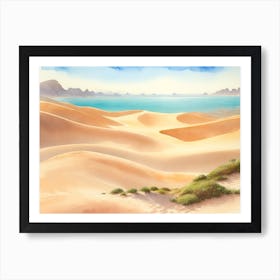 Serene Landscape Of Coastal Sand Dunes Art Print