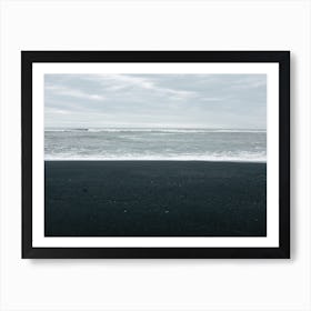 Black Sand Beach Art Print