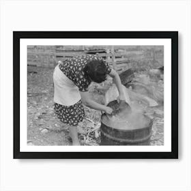 Untitled Photo, Possibly Related To Spanish American Fsa (Farm Security Administration) Client Emptying Pail Of 1 Art Print