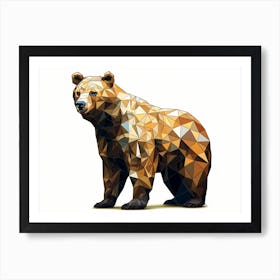 Polygonal Bear Poster