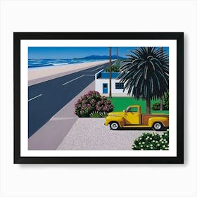 Hiroshi Nagai - City Pop, Yellow Car Art Print