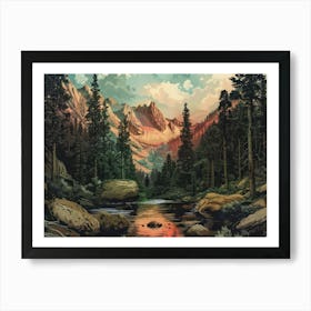 Vintage Woods 1 Art Print