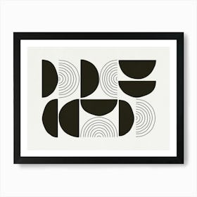 Abstract Black And White - Bw05 Art Print