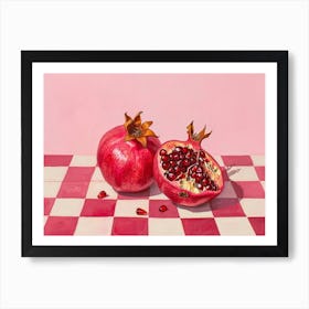 Pomegranate Pink Checkerboard 4 Art Print