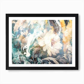 Flower Art Illustration In A Painting Style 37 Art Print