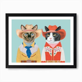 Rodeo Cats 9 Art Print