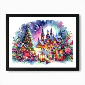 Christmas Village 9 Art Print