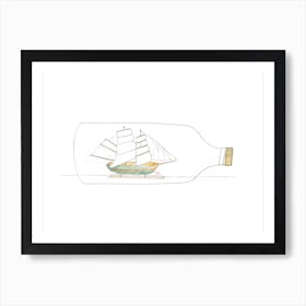 Ship In Bottle Art Print