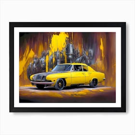 Yellow Car Art Print