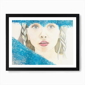 Girl In Blue Art Print