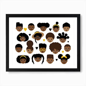 Girls And Boys Art Print