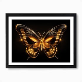 Golden Butterfly 80 Art Print