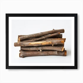 Stacked Logs Art Print