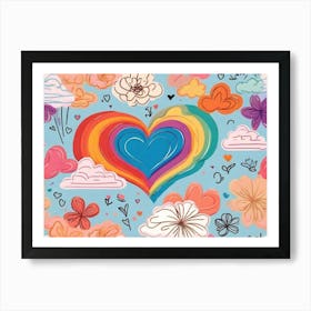 Rainbow Heart 5 Art Print