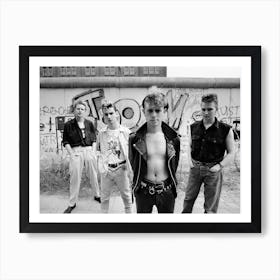 Depeche Mode At The Berlin Wall, 1984 Art Print