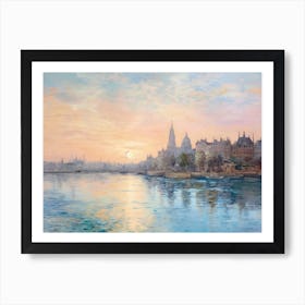 Sunset On The Seine 1 Art Print