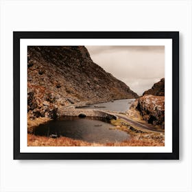 Old Bridge Over Mountain Lake In Ireland Ii Art Print