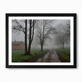 Foggy Road 3 Art Print