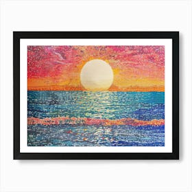 Sunset At The Beach 30 Art Print