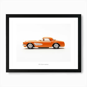 Toy Car 55 Corvette Orange Poster Art Print