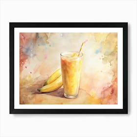 Banana Smoothie Global (1) Art Print