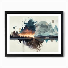 Landscape Abstract Art Illustration In A Painting Style 07 Art Print