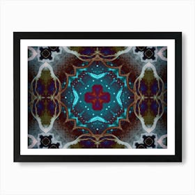 Sky Blue Indigo Pattern And Texture 2 Art Print