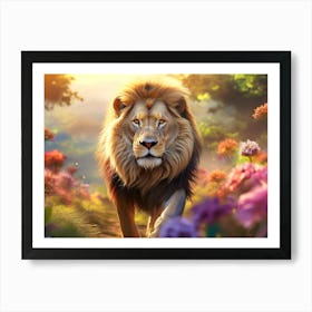 Majestic Lion 01 - AfriDesigns Art Print