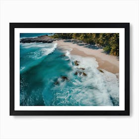 Aerial View Of A Tropical Beach 5 Art Print