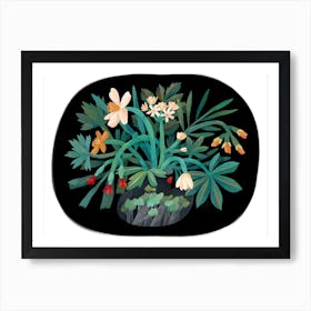 Forest Flowers In A Vase Art Print