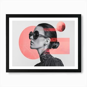 Portrait Of A Woman With Sunglasses 2 Art Print