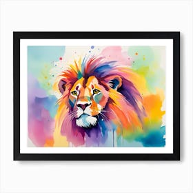 Lion Painting 35 Art Print