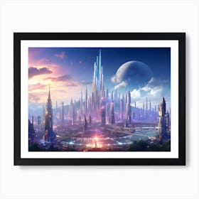 Futuristic City 1 Art Print