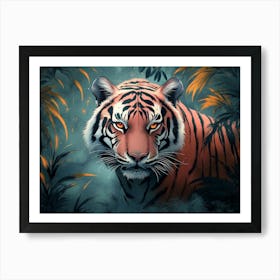 Tiger In The Jungle 2 Art Print