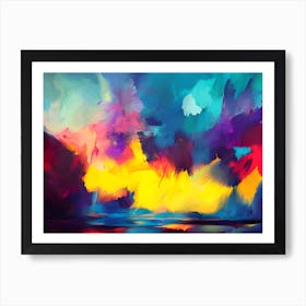 4x Abstract Colorful Art Art Print