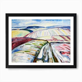 Field In Snow, Edvard Munch Art Print