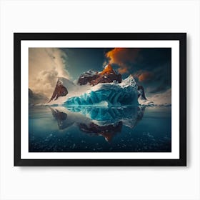 Iceberg In The Water Art Print