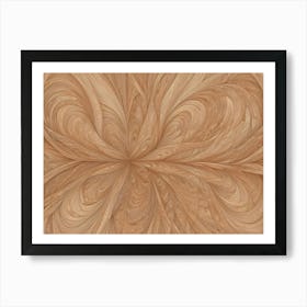 Abstract Background With Swirling, Organic Shapes In Brown Tones Art Print