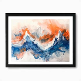 Abstract Mountain Painting 10 Art Print