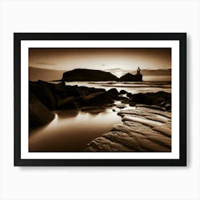 Lighthouse At Dusk 13 Art Print