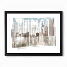 Chicago Skyline Vintage Art Print